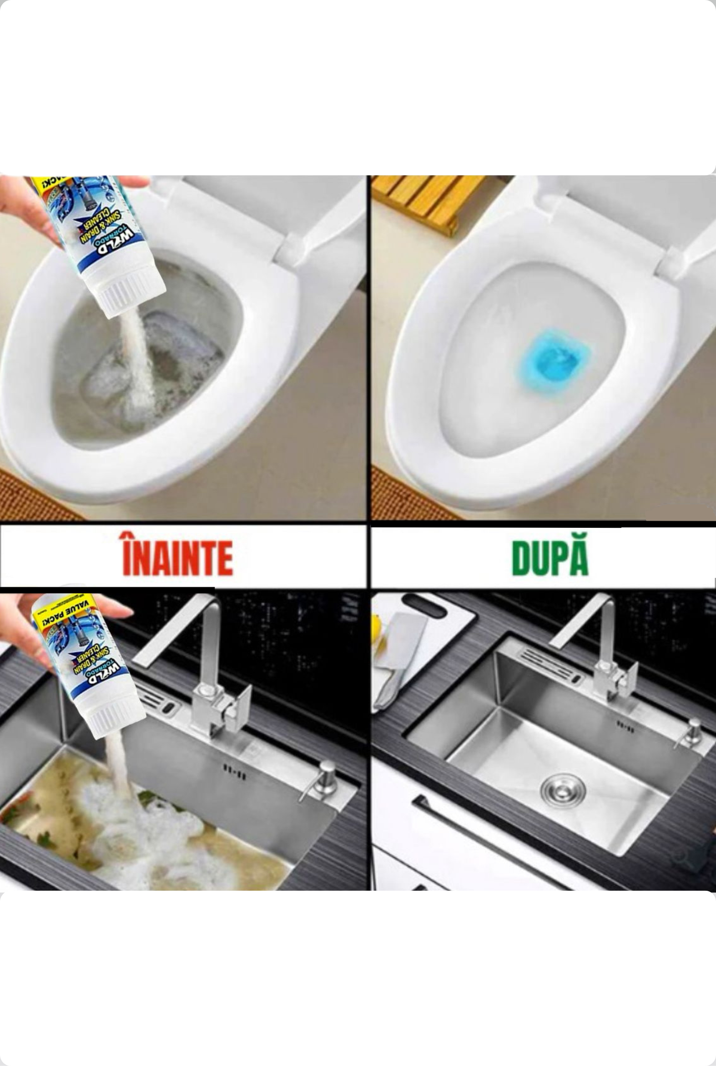 Solutie pentru curatat tevile de scurgere