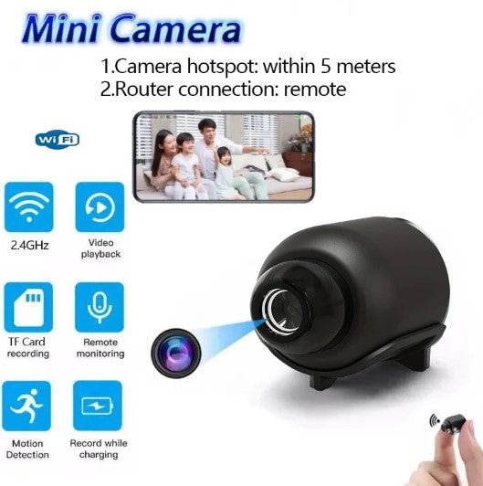 OFERTĂ 1+1 – Mini Cameră Spion X5, WiFi, 1080p, Night Vision