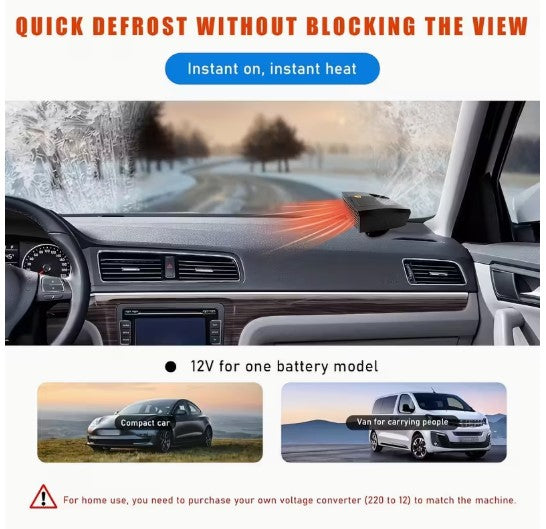 Încălzitor Rapid 12V Auto – Portabil, Compact, Dublu Mod